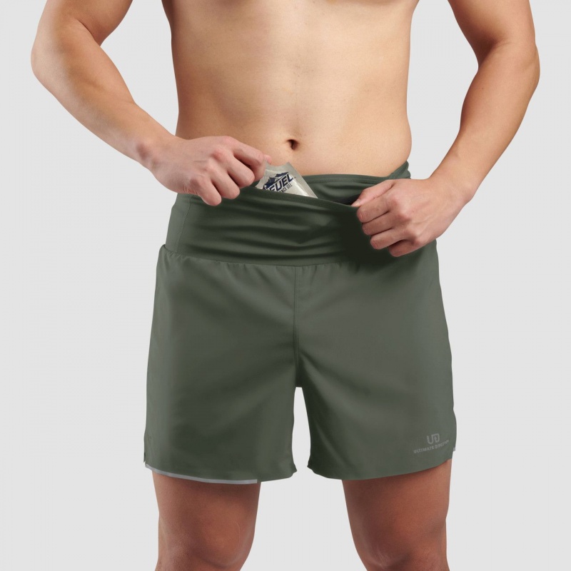 Ultimate Direction Velum Short Dark Camo Green | 792HXVURA